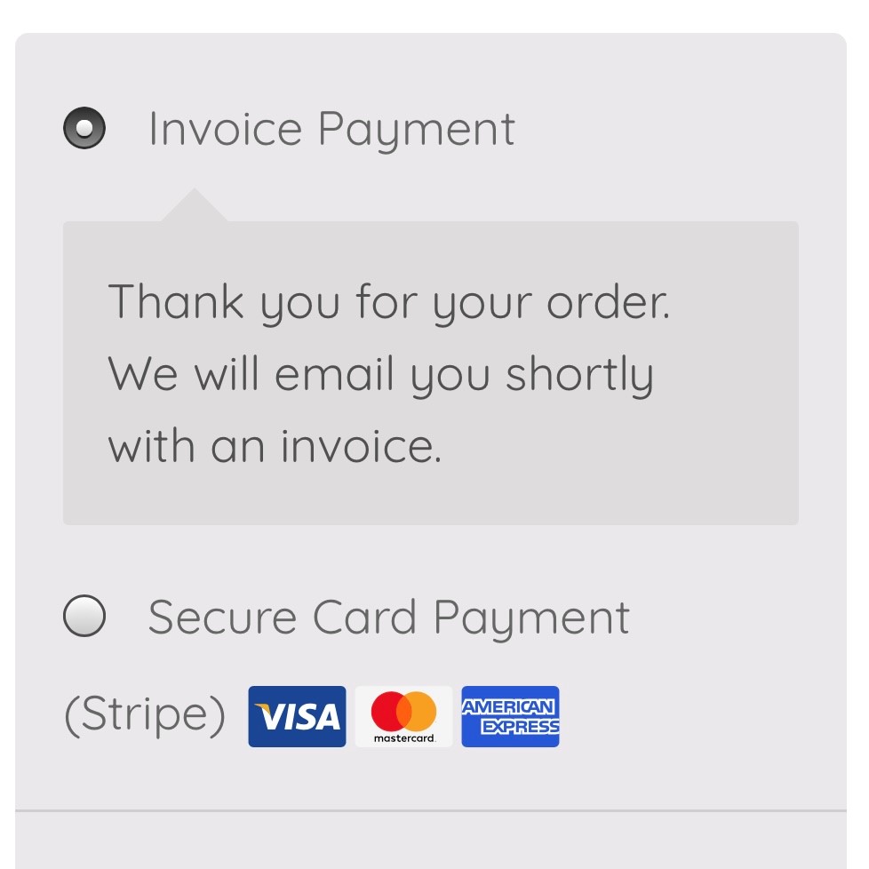 Paying by invoice
