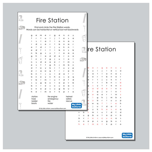 Fire Station Word Search