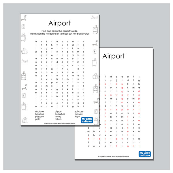 The Airport Word Search